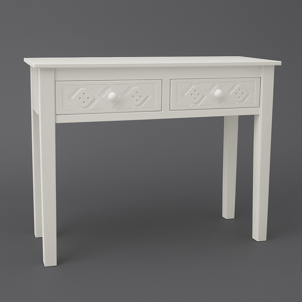 DRESOIRE MARROQUI 80X80X25 BLANCO